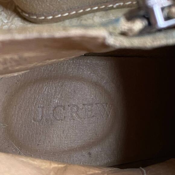 J. Crew Genuine Suede Cream Beige Double Zipper Wedge Boots Size 9 - Picture 8 of 9